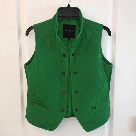 Talbots Green Puffy Vest - Picture 1 of 14
